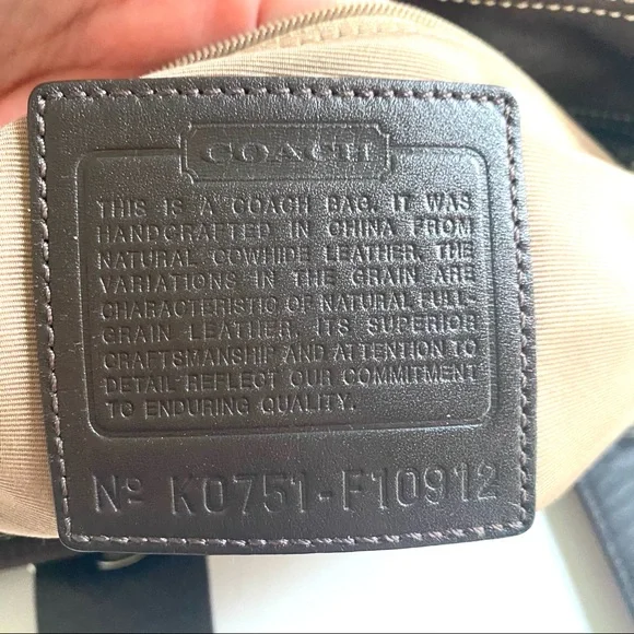 Coach Brown Large Leather Satchel Shoulder Bag - Picture 6 of 9